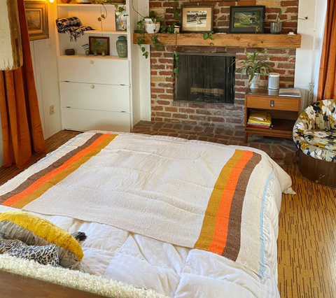 70s - Recycled throw blanket - image 2