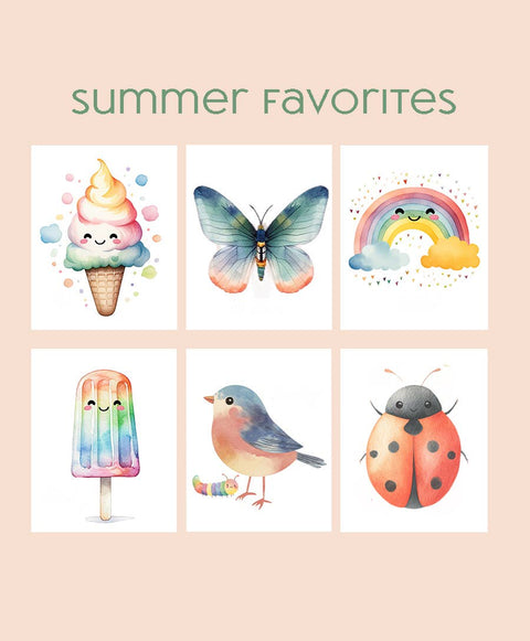 Kids Summer Favs Watercolor Postcard Kit - image 3