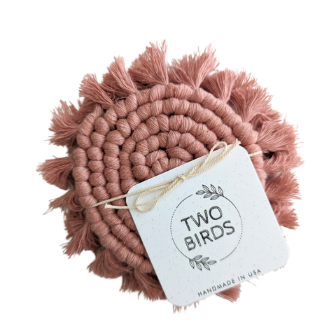 Macrame Coaster Set of 2 - image 12
