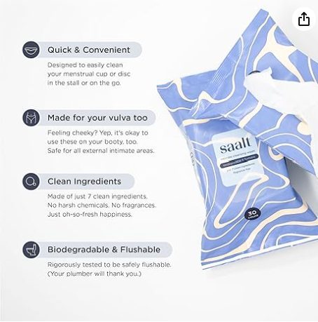 Saalt Intimate Cleansing Wipes