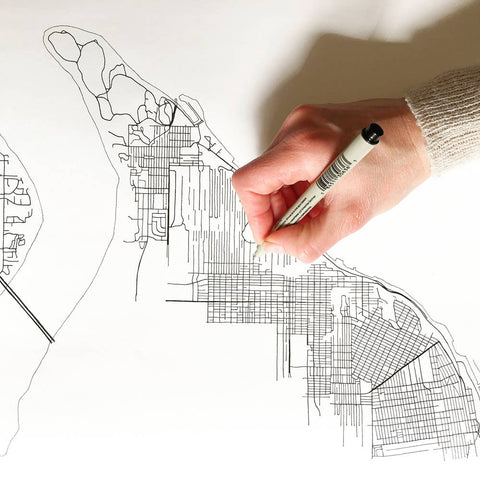 Tacoma Washington City Lines ART PRINT - image 3