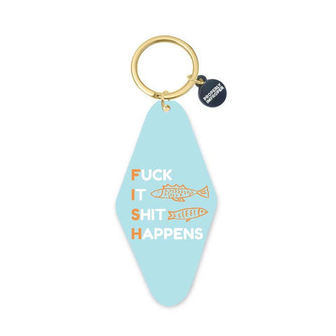 Printed Keychain Fuck It Shit Happens