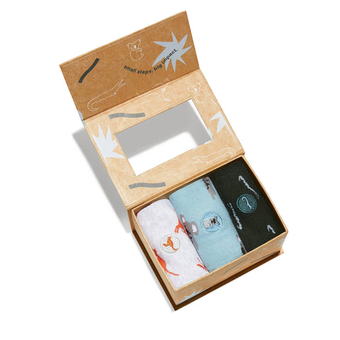 Kids Protect Animals Gift Box | Organic Cotton Kids Socks