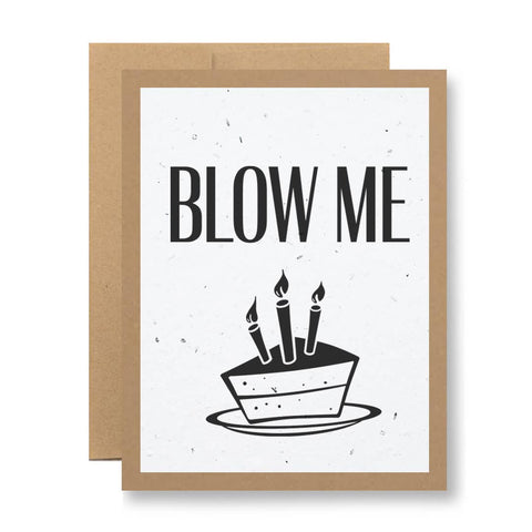 Birthday Card - Blow Me - Seed Paper Card - image 3