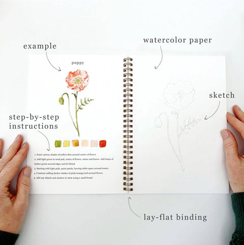 Flowers watercolor workbook - image 3
