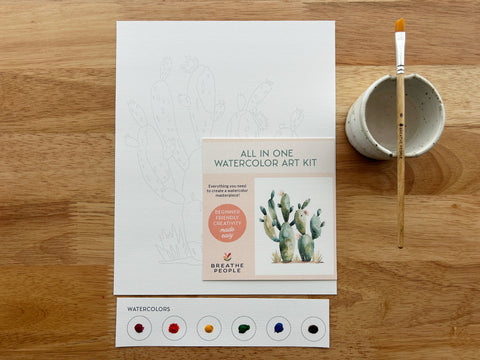 All-In-One Beginner Watercolor Kit - Desert Cactus - image 4