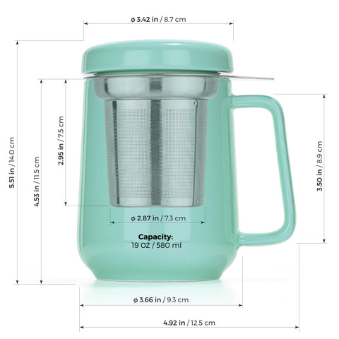 Peak Porcelain Ceramic Mug With Metal Infuser 19oz - image 6