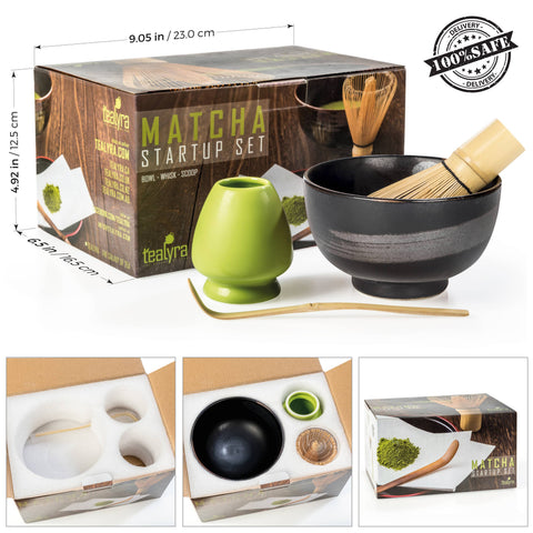 Matcha Tea Startup Gift Set - Bowl, Whisk, Scoop, Holder - image 9
