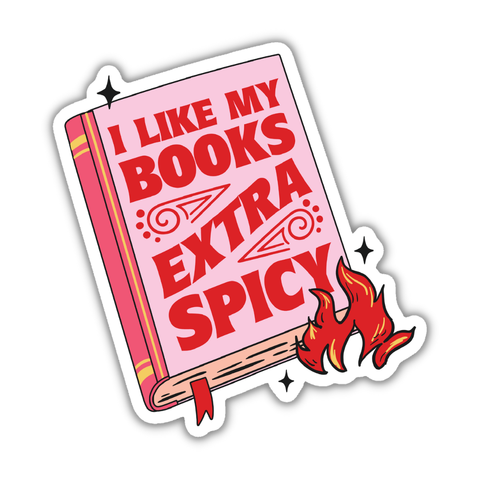 I Like My Books Extra Spicy Reader Sticker - image 2