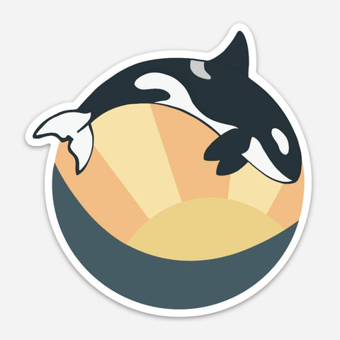 Orca Sunrise Sticker