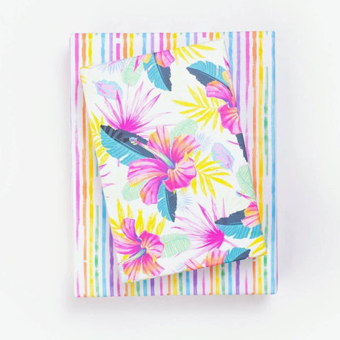 Hibiscus Fan Palm - Double-sided Eco Wrapping Paper-Everyday