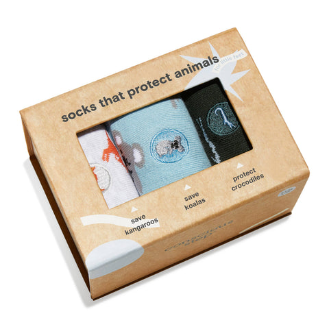 Kids Protect Animals Gift Box | Organic Cotton Kids Socks