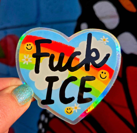 Fuck Ice Holographic Sticker