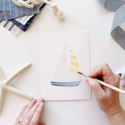 Seaside paintable watercolor notecard set - image 9