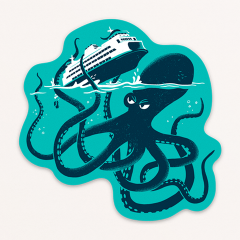 Kraken ferry Sticker