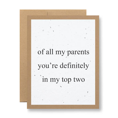 Father's Day in my top two - Seed Paper Card - image 2