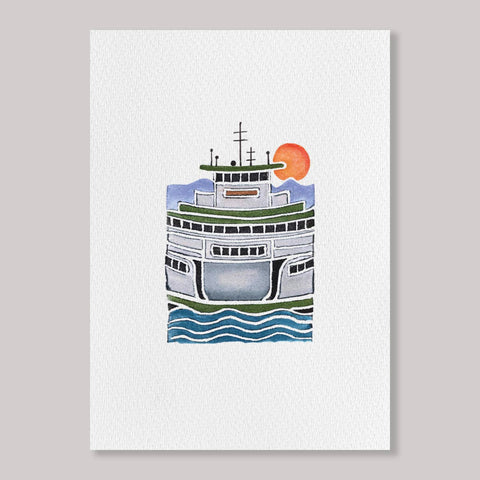 Washington State Ferry Carved Vinyl Sticker - image 3