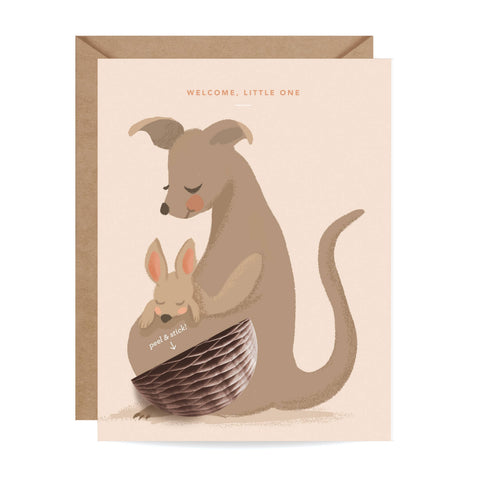 Pop-up Kangaroo New Baby Card - image 2