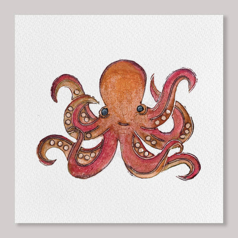 Octopus Carved Vinyl Sticker - image 2