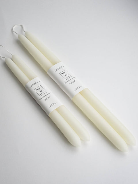 Natural Beeswax Dipped Candles 10"