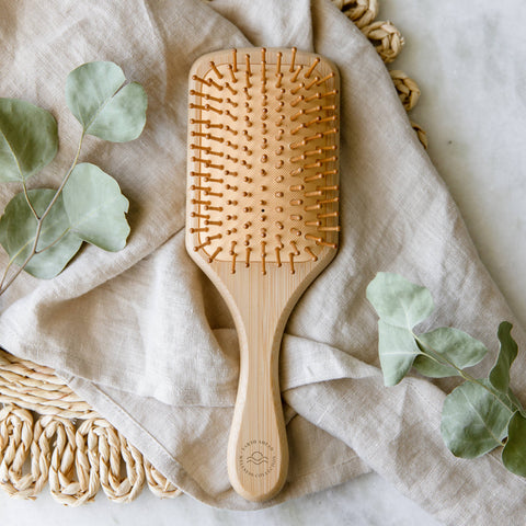 Large Square Bamboo Hair Brush - image 2