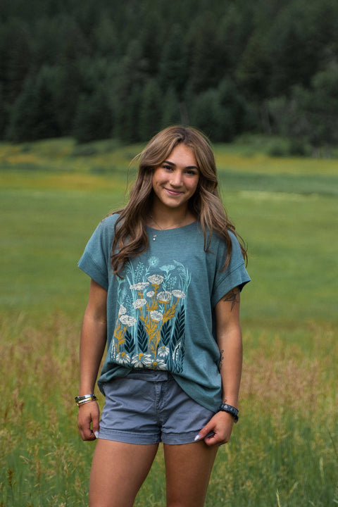 Wild Field Ladies Shirt - Washed Basil