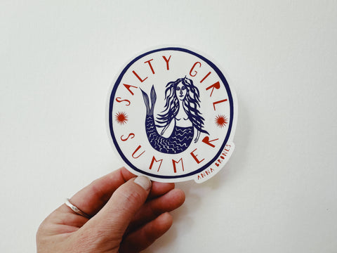 Salty Girl Summer Sticker