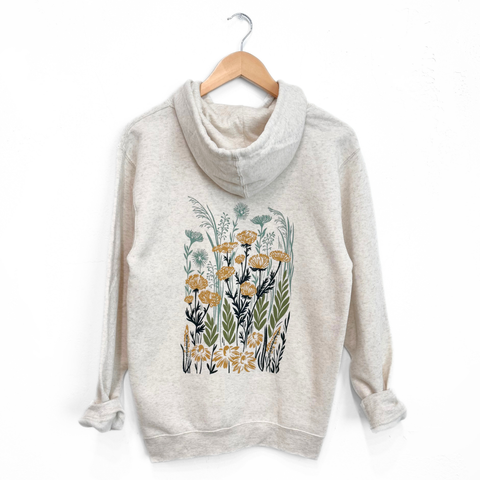 Wild Field Unisex Hoodie - Heather Natural - image 2