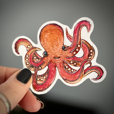 Octopus Carved Vinyl Sticker