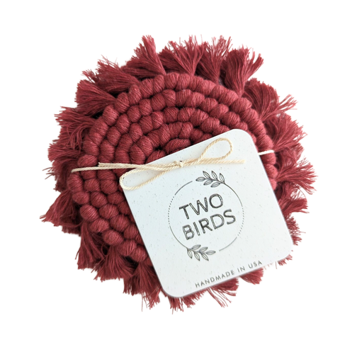 Macrame Coaster Set of 2 - image 15