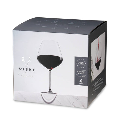 Reserve Inez European Crystal Burgundy Glasses - Set of 4