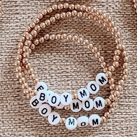 Boy Mom / Girl Mom Beaded Bracelet