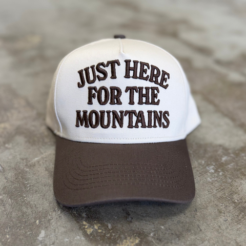 Just Here for the Mountains Embroidered Trucker - Espresso Brown - image 2