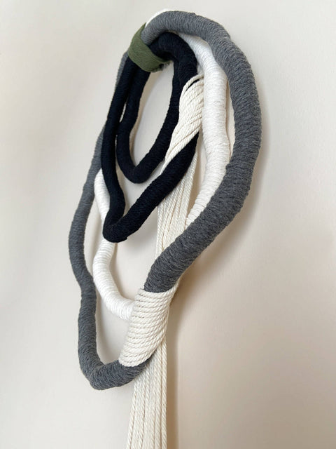 Large Monochrome Wrapped Wall Hanging - image 4