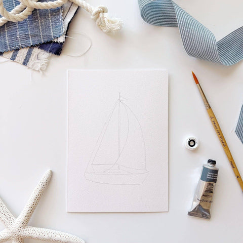 Seaside paintable watercolor notecard set - image 8