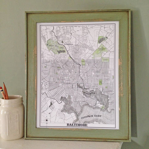 Baltimore Hand-drawn 1887 Street Map Print - image 5