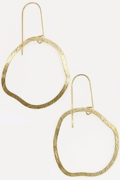 Brushed Amoeba Earrings