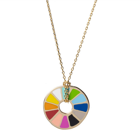 Color Wheel Pendant Necklace