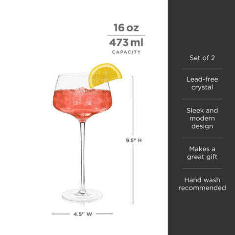 Raye(TM) Angled Crystal Stemmed Amaro Spritz Glasses - Set of 2 - image 4