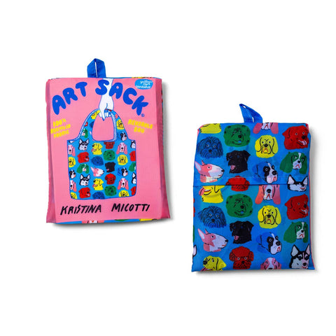 Dogs Art Resusable Tote Bag