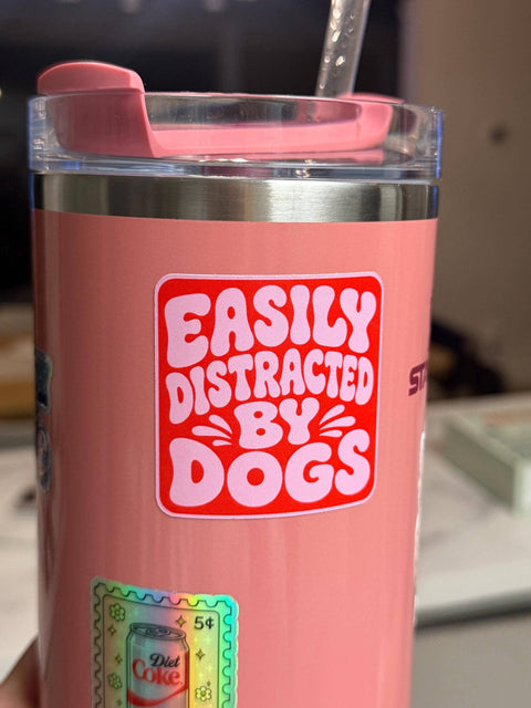 Easily Distracted by Dogs Sticker
