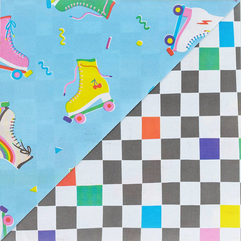 Roller Skates / 80s - Double Sided Wrapping Paper - image 4