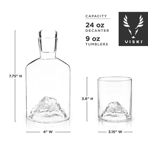 Mountain Themed Crystal Decanter & Tumblers Set - Set of 3 - image 4
