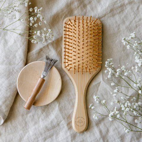 Large Square Bamboo Hair Brush - image 3