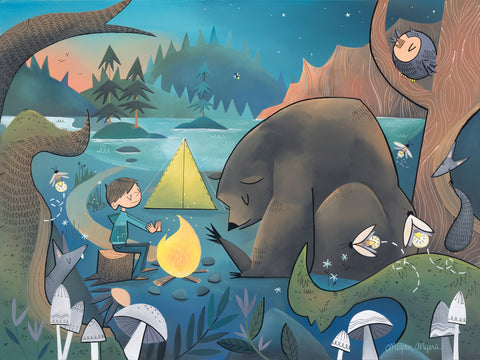 Campfire Bear Card