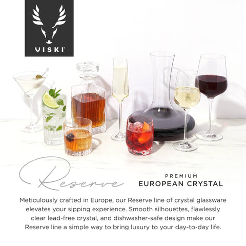 Reserve Inez European Crystal Burgundy Glasses - Set of 4