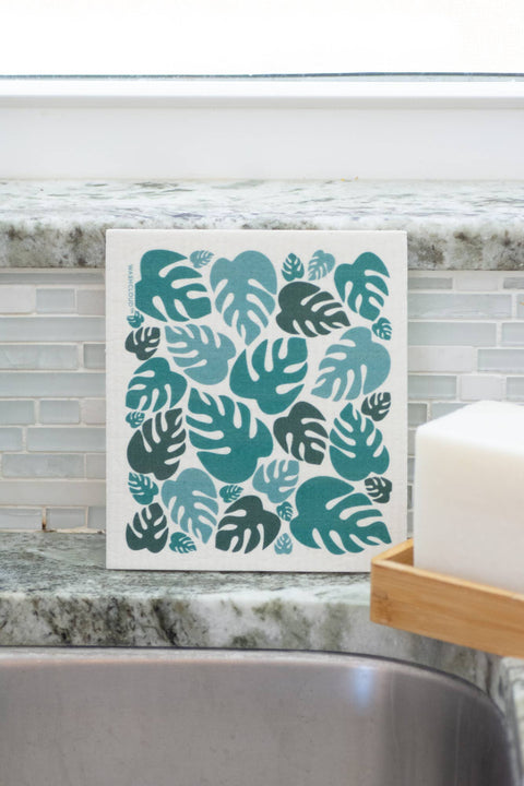WASHCLOUD MONSTERA Swedish Dish Cloth - No Tox Life - image 2