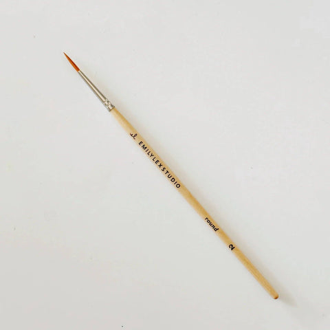 Watercolor paintbrush set of five wood brushes - image 4