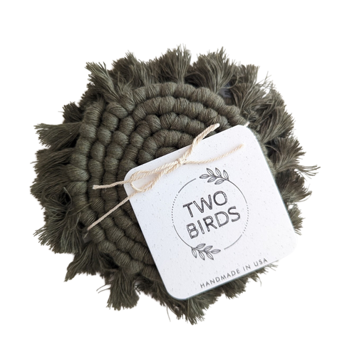 Macrame Coaster Set of 2 - image 4