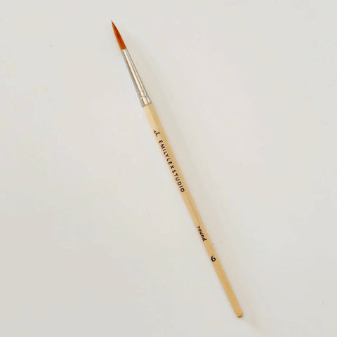 Watercolor paintbrush set of five wood brushes - image 6